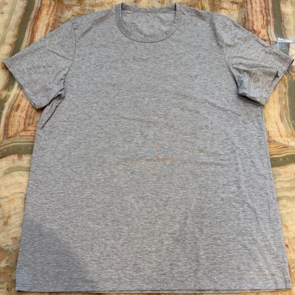 Lululemon Metal Vent Mens Pullover T-Shirt‎ Heathered Grey Training Gym L